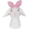 7.5" White & Pink Easter Bunny Bust with Hair Bow